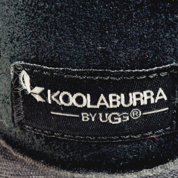 Koolaburra by UGG Black Leather Suede Sheepskin Round Toe Winter Boot A835 - Picture 9 of 13